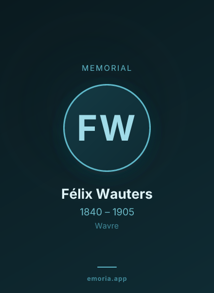 Memorial portrait of Félix Wauters