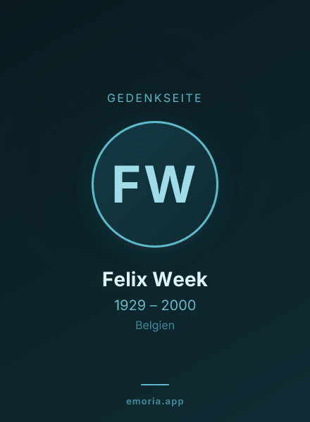 Gedenkportrait von Felix Week