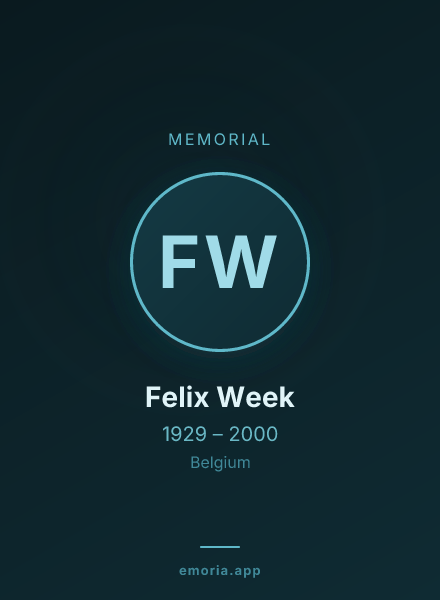 Memorial portrait of Felix Week