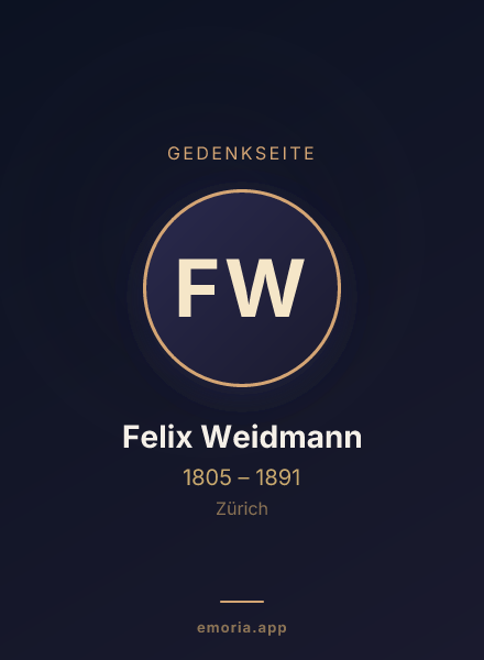 Gedenkportrait von Felix Weidmann