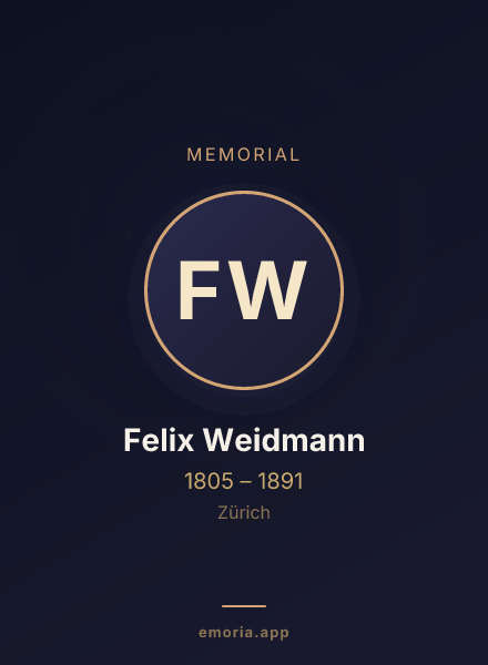 Memorial portrait of Felix Weidmann