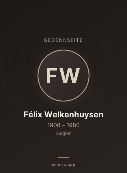 Gedenkportrait von Félix Welkenhuysen
