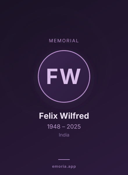 Memorial portrait of Felix Wilfred