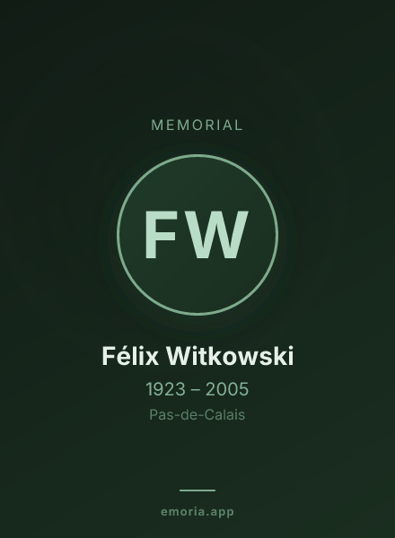 Memorial portrait of Félix Witkowski