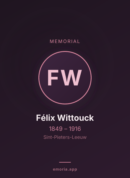 Memorial portrait of Félix Wittouck