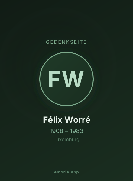 Gedenkportrait von Félix Worré