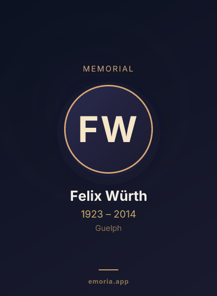 Memorial portrait of Felix Würth
