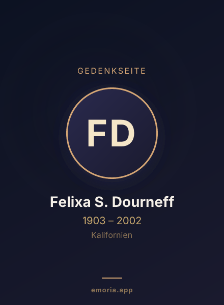 Gedenkportrait von Felixa S. Dourneff