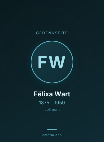 Gedenkportrait von Félixa Wart