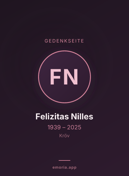 Gedenkportrait von Felizitas Nilles