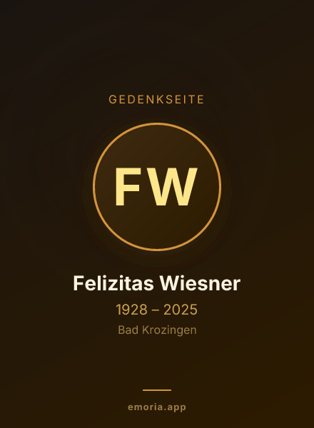 Gedenkportrait von Felizitas Wiesner