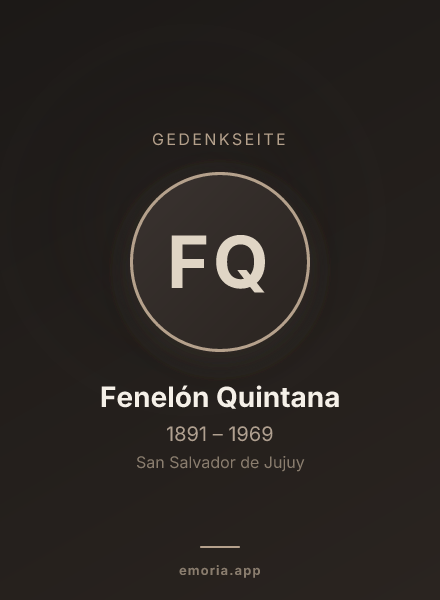 Gedenkportrait von Fenelón Quintana