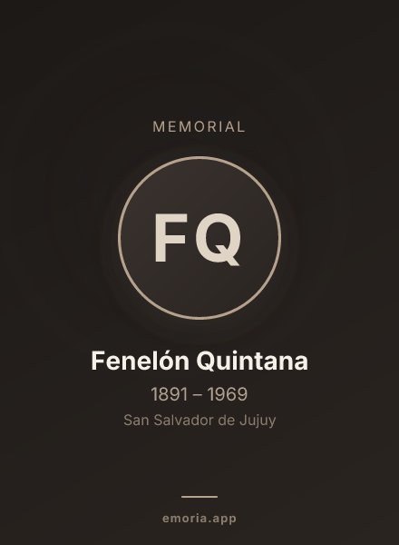 Memorial portrait of Fenelón Quintana