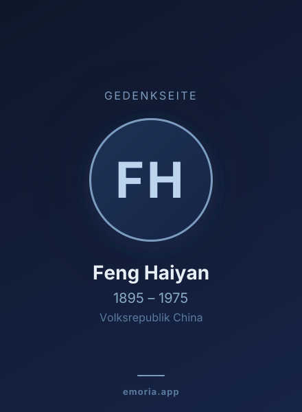 Gedenkportrait von Feng Haiyan