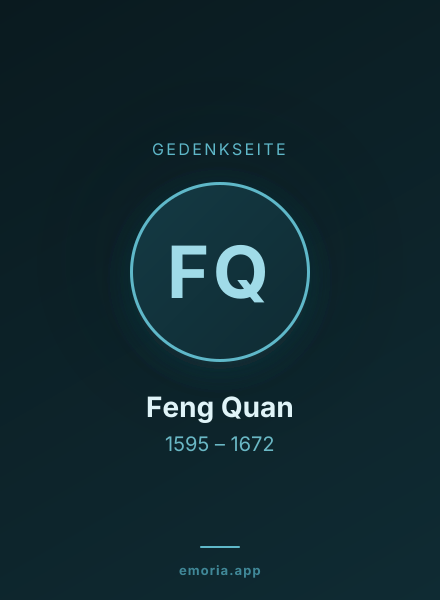 Gedenkportrait von Feng Quan