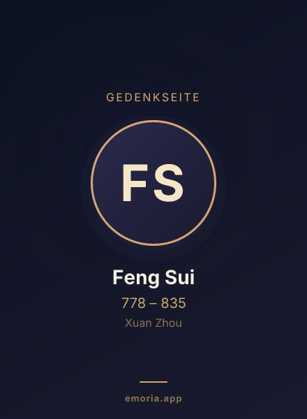 Gedenkportrait von Feng Sui