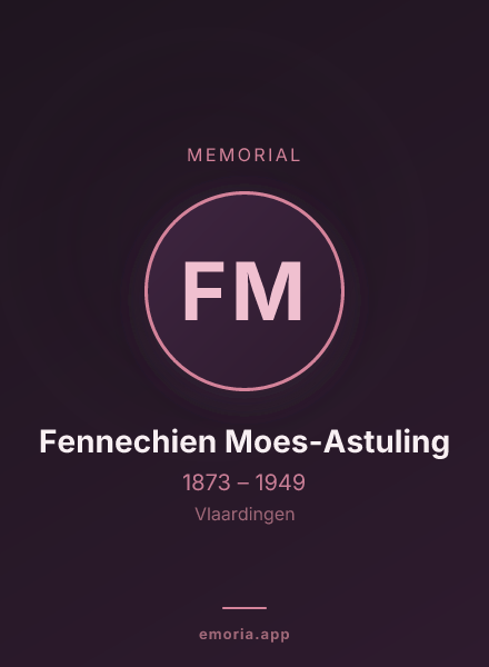 Memorial portrait of Fennechien Moes-Astuling