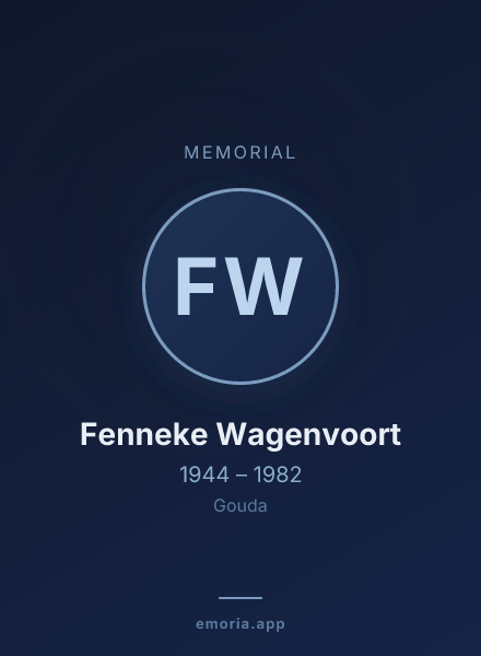 Memorial portrait of Fenneke Wagenvoort