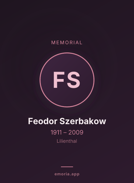 Memorial portrait of Feodor Szerbakow