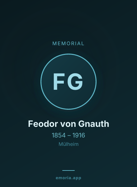 Memorial portrait of Feodor von Gnauth