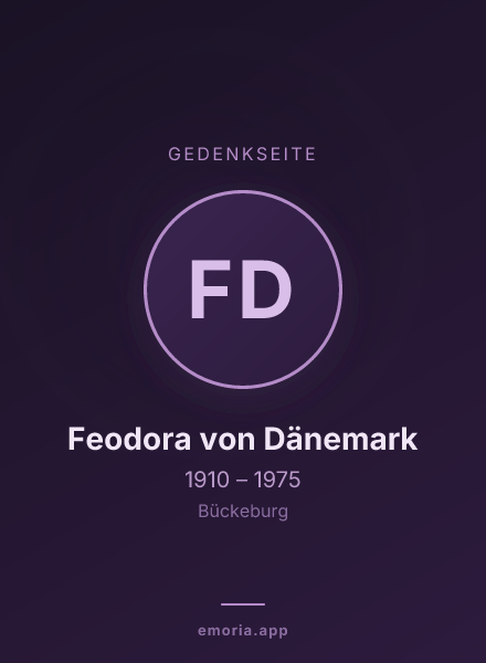 Gedenkportrait von Feodora von Dänemark