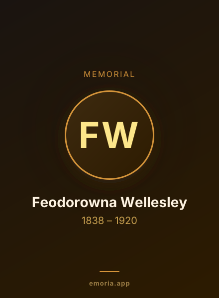 Memorial portrait of Feodorowna Wellesley