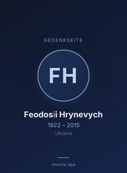 Gedenkportrait von Feodosіi Hrynevych