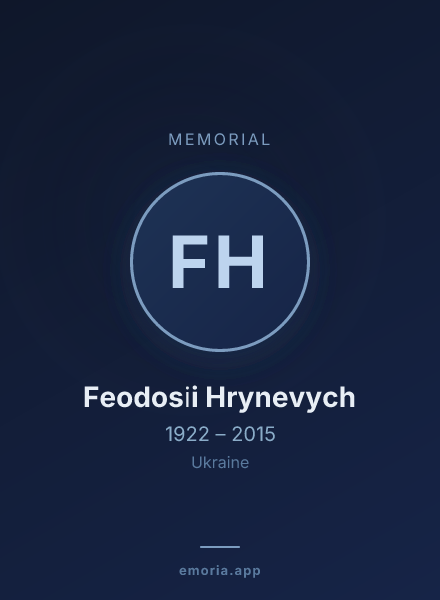 Memorial portrait of Feodosіi Hrynevych