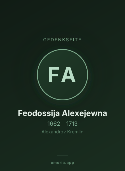 Gedenkportrait von Feodossija Alexejewna