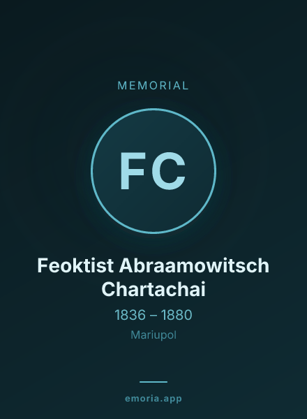 Memorial portrait of Feoktist Abraamowitsch Chartachai