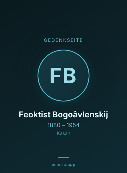 Gedenkportrait von Feoktist Bogoâvlenskij