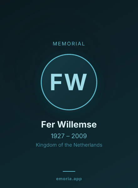 Memorial portrait of Fer Willemse