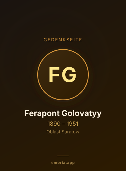 Gedenkportrait von Ferapont Golovatyy