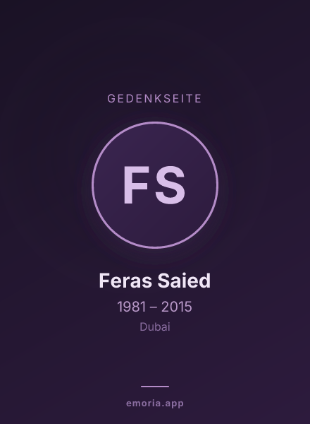 Gedenkportrait von Feras Saied