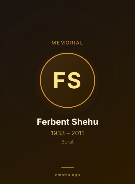 Memorial portrait of Ferbent Shehu