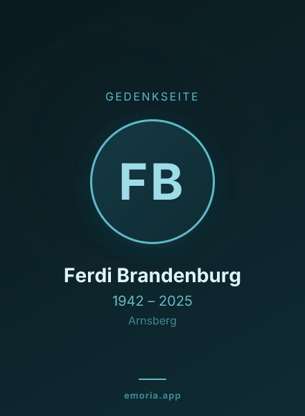 Gedenkportrait von Ferdi Brandenburg