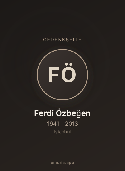 Gedenkportrait von Ferdi Özbeğen