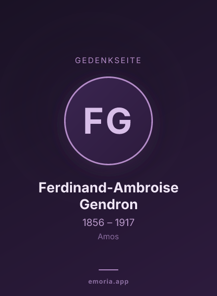 Gedenkportrait von Ferdinand-Ambroise Gendron