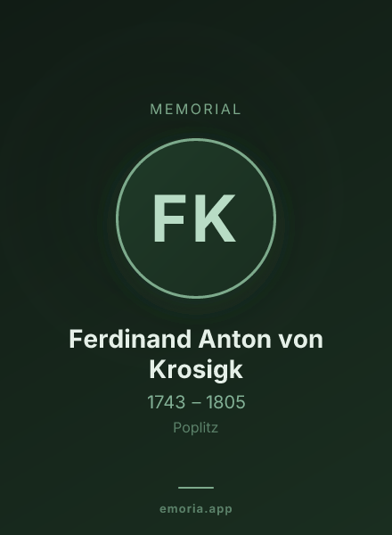 Memorial portrait of Ferdinand Anton von Krosigk