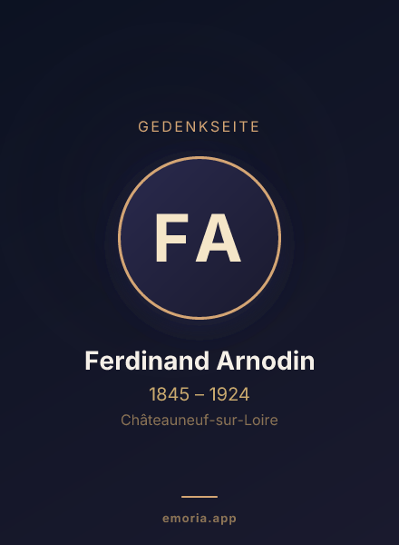 Gedenkportrait von Ferdinand Arnodin