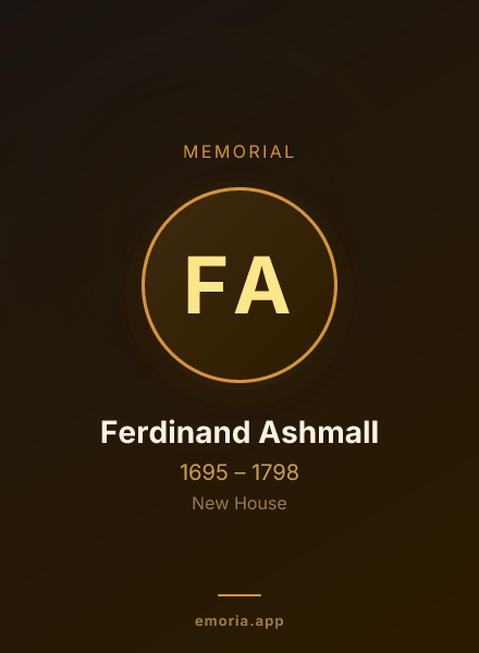 Memorial portrait of Ferdinand Ashmall
