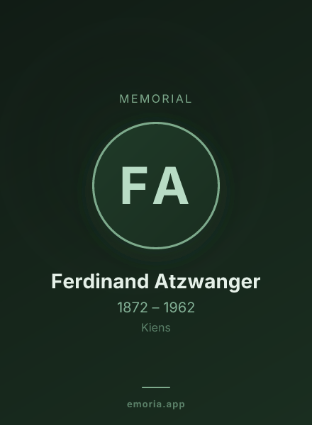 Memorial portrait of Ferdinand Atzwanger
