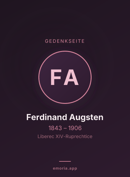 Gedenkportrait von Ferdinand Augsten