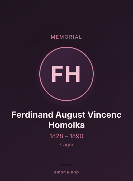 Memorial portrait of Ferdinand August Vincenc Homolka