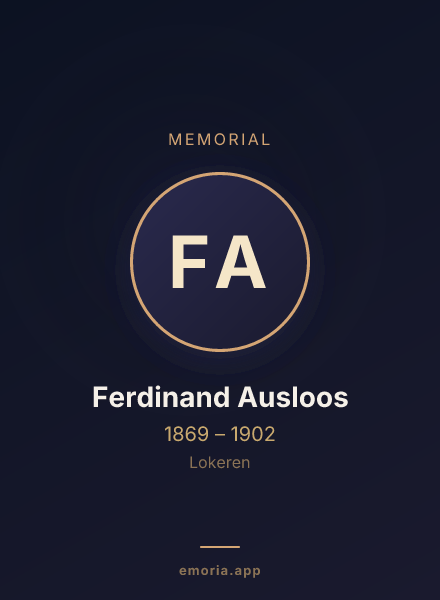 Memorial portrait of Ferdinand Ausloos