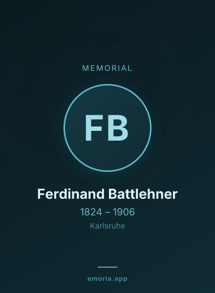 Memorial portrait of Ferdinand Battlehner