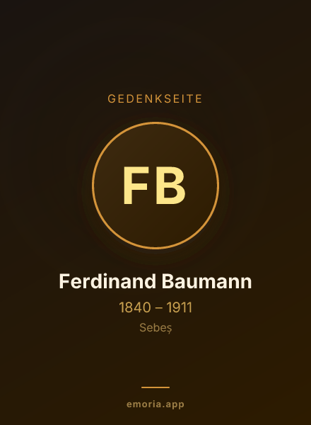 Gedenkportrait von Ferdinand Baumann
