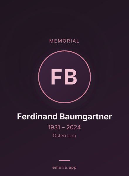 Memorial portrait of Ferdinand Baumgartner