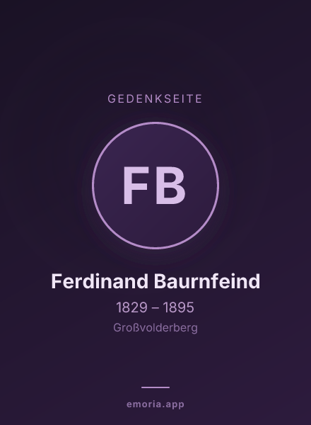 Gedenkportrait von Ferdinand Baurnfeind