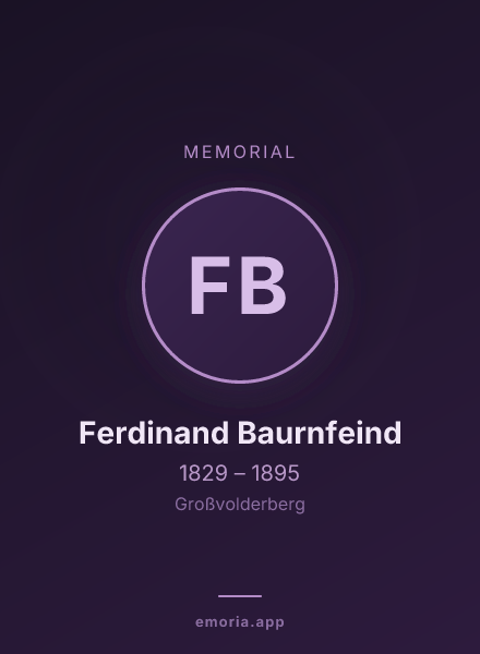 Memorial portrait of Ferdinand Baurnfeind